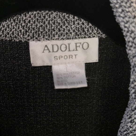 Adolfo Sport Mixed Media Jacket - Picture 3 of 5